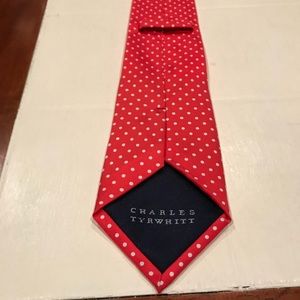 Charles Tyrwhitt red polka dot regular tie